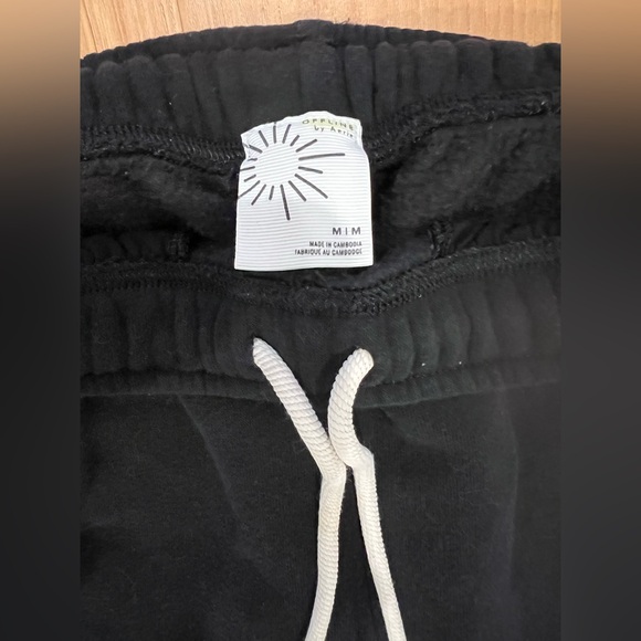 Aerie Cloud Fleece Trouser - True Black. Like new condition. - Picture 4 of 6